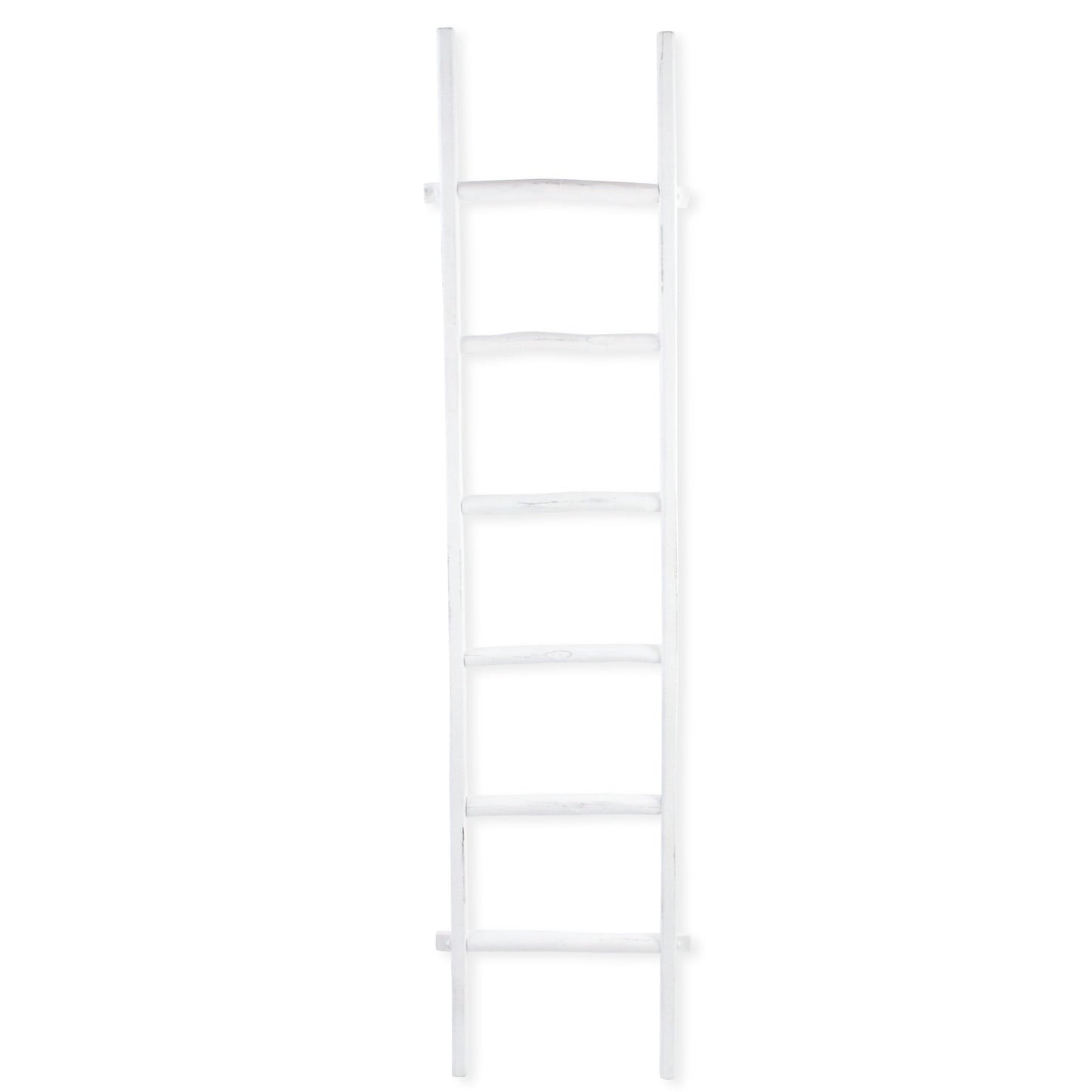 White Six Step Solid Wood Decorative Ladder By Homeroots | Wall Decor | Modishstore - 8