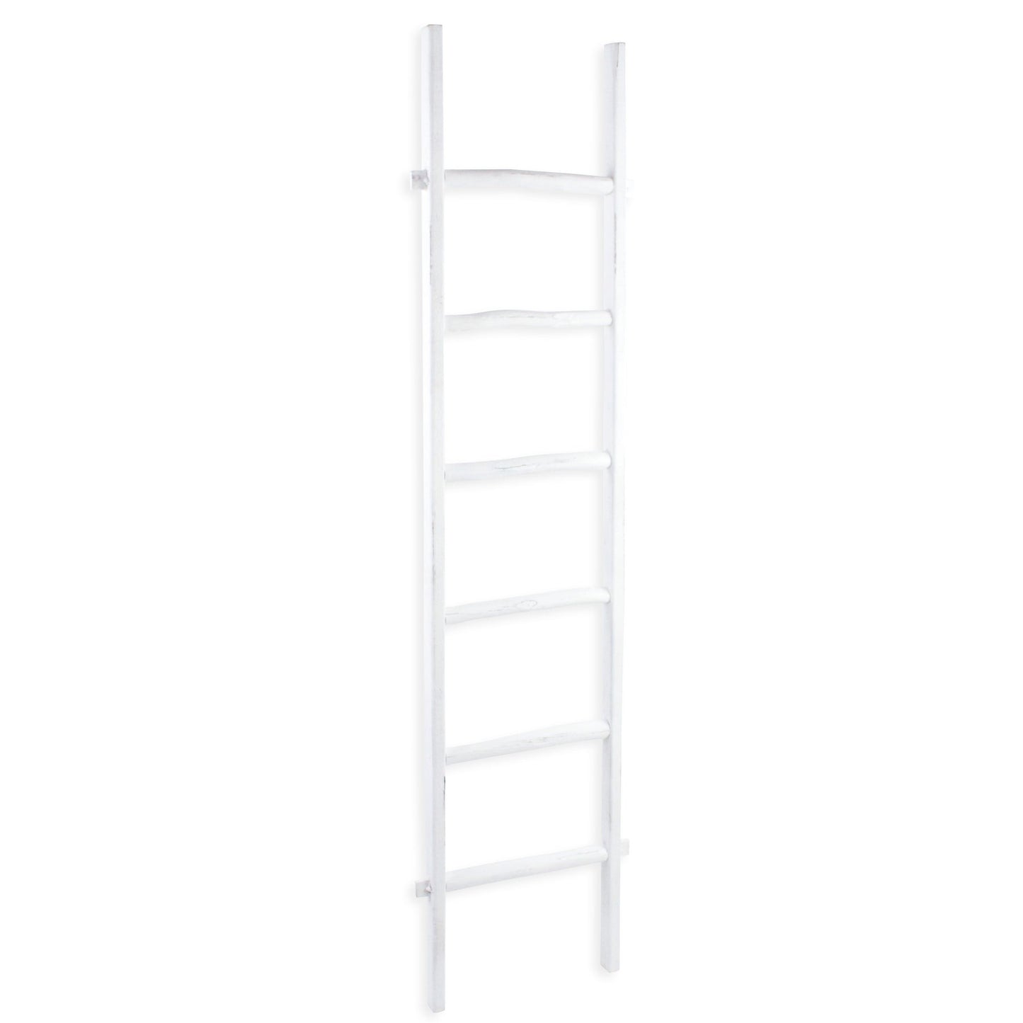 White Six Step Solid Wood Decorative Ladder By Homeroots | Wall Decor | Modishstore - 2