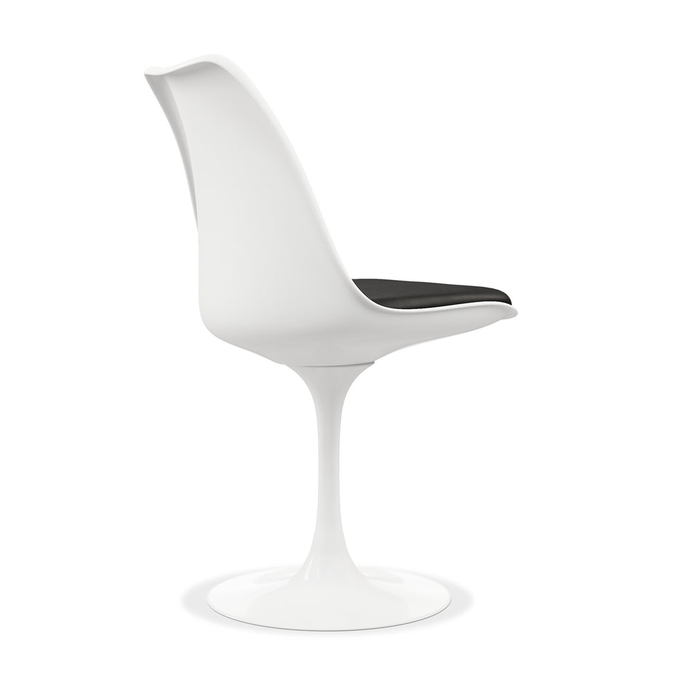 Black And White Upholstered Faux Leather Dining Side Chair By Homeroots | Dining Chairs | Modishstore - 4