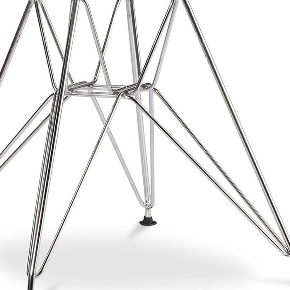 Clear and Silver Steel Dining Side Chair By Homeroots | Dining Chairs | Modishstore - 2