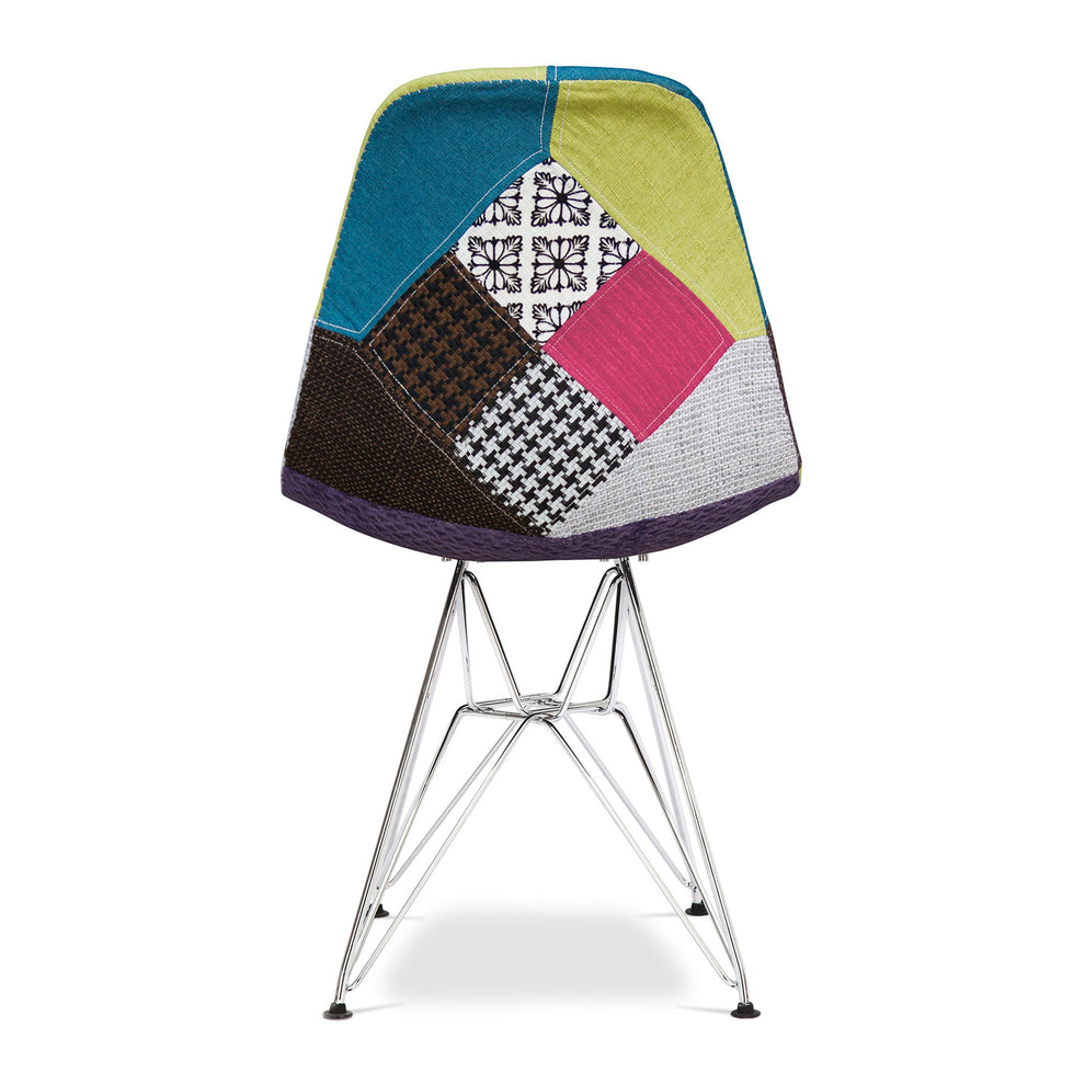 Brown Green and Pink And Silver Upholstered Fabric Dining Side Chair By Homeroots | Dining Chairs | Modishstore - 5