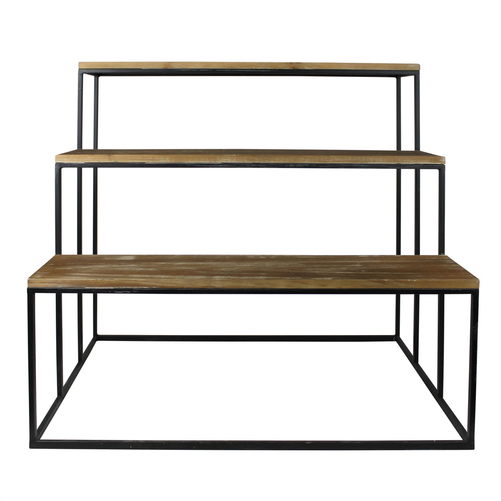 Milo Display Stand, Wood & Metal By HomArt | Stands | Modishstore - 3