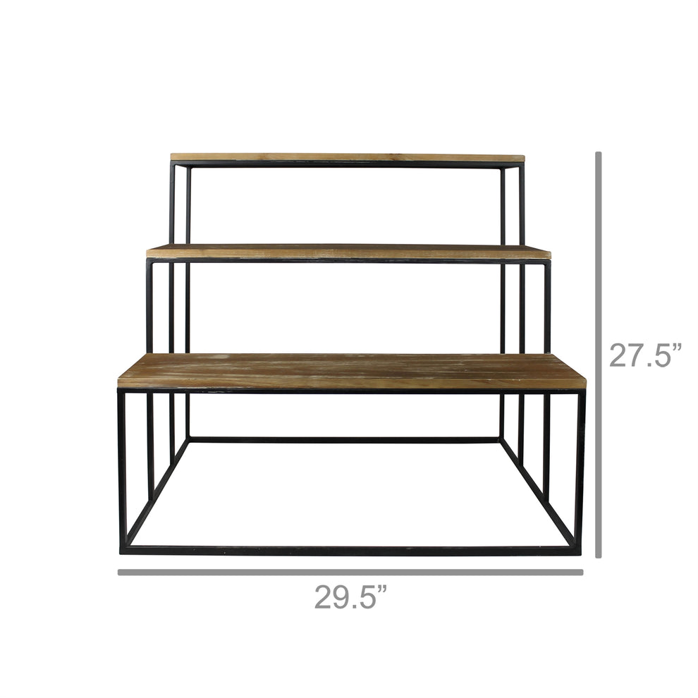Milo Display Stand, Wood & Metal By HomArt | Stands | Modishstore - 2