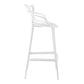 White Heavy Duty Plastic Bar Height Bar Chair By Homeroots | Bar Stools | Modishstore - 3
