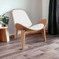 White and Brown Faux Leather Lounge Chair By Homeroots | Accent Chairs | Modishstore - 1