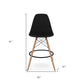 Black And Brown Heavy Duty Plastic And Solid Wood Counter Height Bar Chair By Homeroots | Bar Stools | Modishstore - 8
