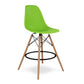 Green And Brown Heavy Duty Plastic And Solid Wood Counter Height Bar Chair By Homeroots | Bar Stools | Modishstore - 3