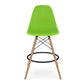 Green And Brown Heavy Duty Plastic And Solid Wood Counter Height Bar Chair By Homeroots | Bar Stools | Modishstore - 7