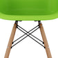 Green And Brown Heavy Duty Plastic And Solid Wood Low Back Counter Height Bar Chair By Homeroots | Bar Stools | Modishstore - 6