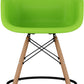 Green And Brown Heavy Duty Plastic And Solid Wood Low Back Counter Height Bar Chair By Homeroots | Bar Stools | Modishstore - 7