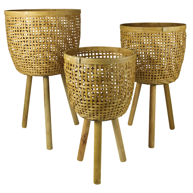 Acoma Baskets, Rattan - Set of 3 By HomArt | Bins, Baskets & Buckets | Modishstore - 1