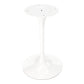 White Rounded Stone And Metal Pedestal Base Dining Table By Homeroots | Dining Tables | Modishstore - 6