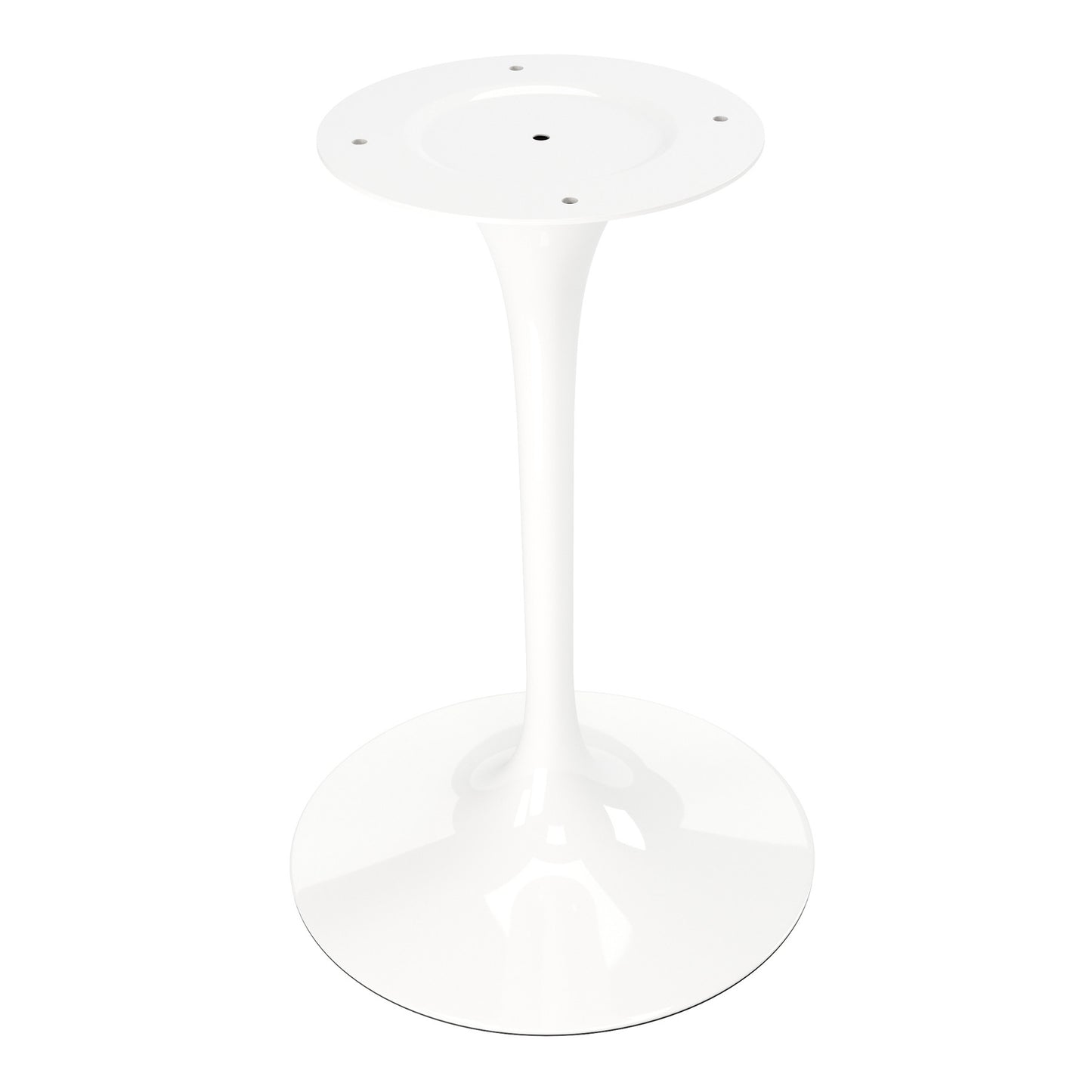 White Rounded Stone And Metal Pedestal Base Dining Table By Homeroots | Dining Tables | Modishstore - 6