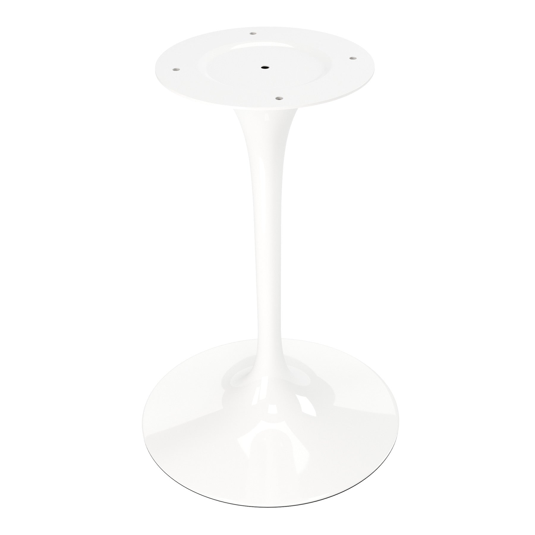 White Rounded Stone And Metal Pedestal Base Dining Table By Homeroots | Dining Tables | Modishstore - 6