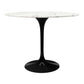 White And Black Marble And Metal Dining Table By Homeroots | Dining Tables | Modishstore - 2