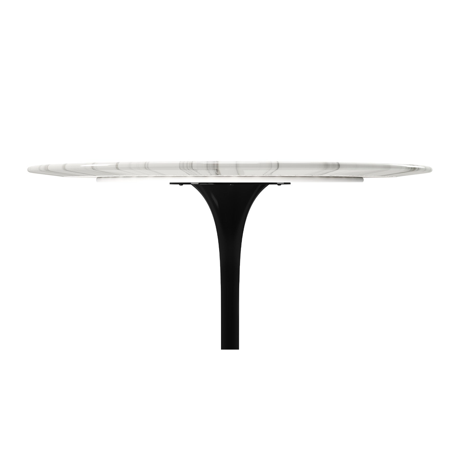 White And Black Marble And Metal Dining Table By Homeroots | Dining Tables | Modishstore - 4