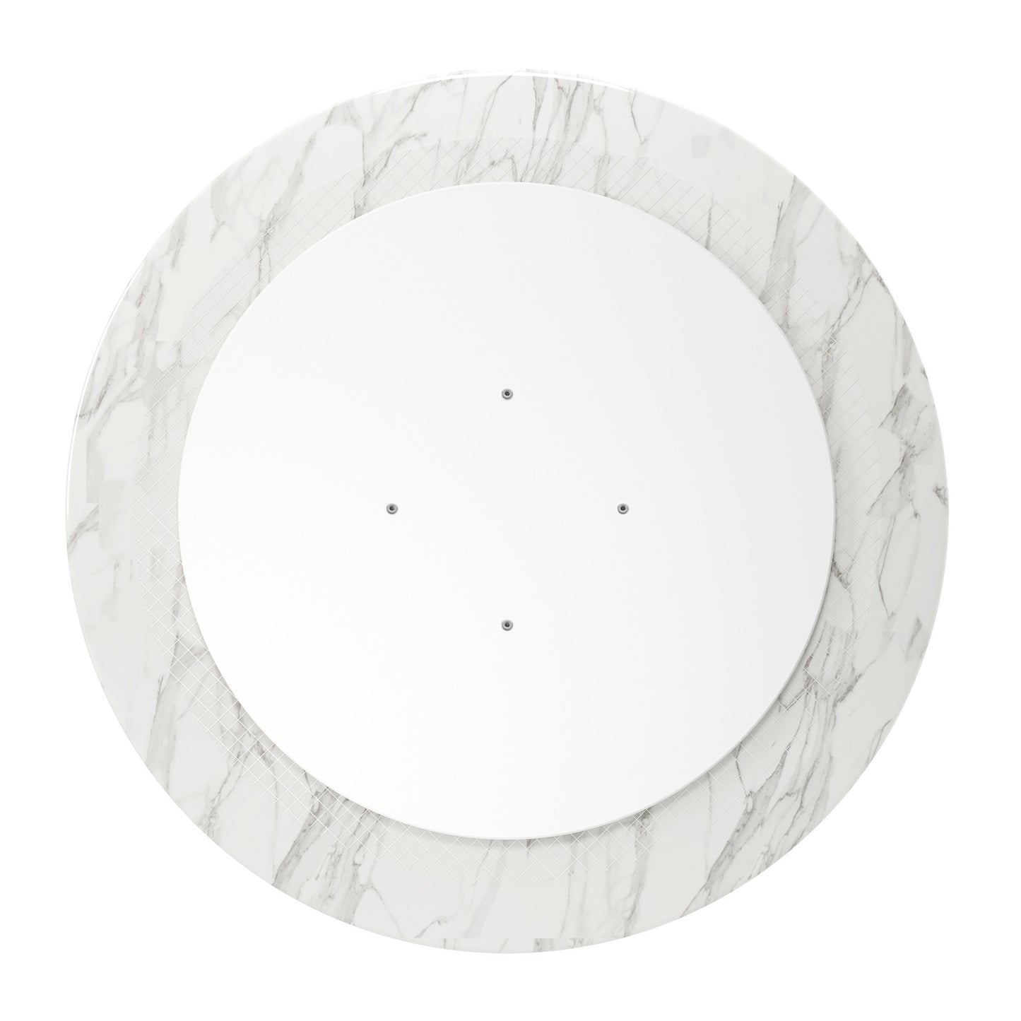 White And Black Marble And Metal Dining Table By Homeroots | Dining Tables | Modishstore - 6