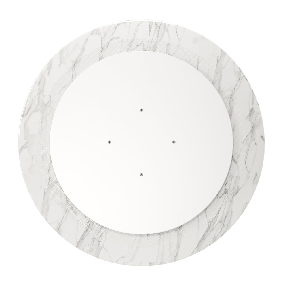 White And Black Marble And Metal Dining Table By Homeroots | Dining Tables | Modishstore - 6