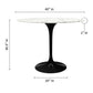 White And Black Marble And Metal Dining Table By Homeroots | Dining Tables | Modishstore - 7