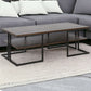 Black Steel Coffee Table With Shelf By Homeroots | Coffee Tables | Modishstore - 1