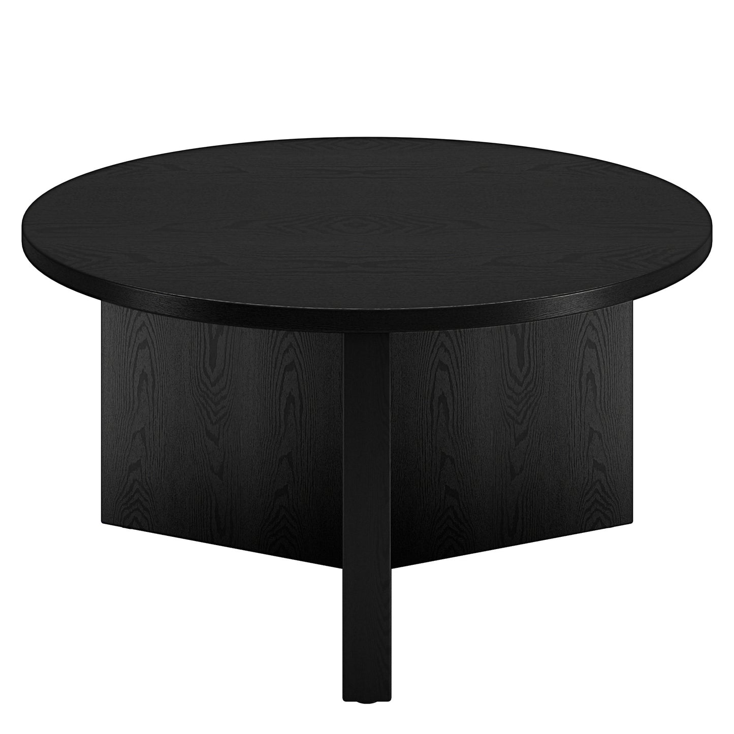 Black Round Coffee Table By Homeroots | Coffee Tables | Modishstore - 1
