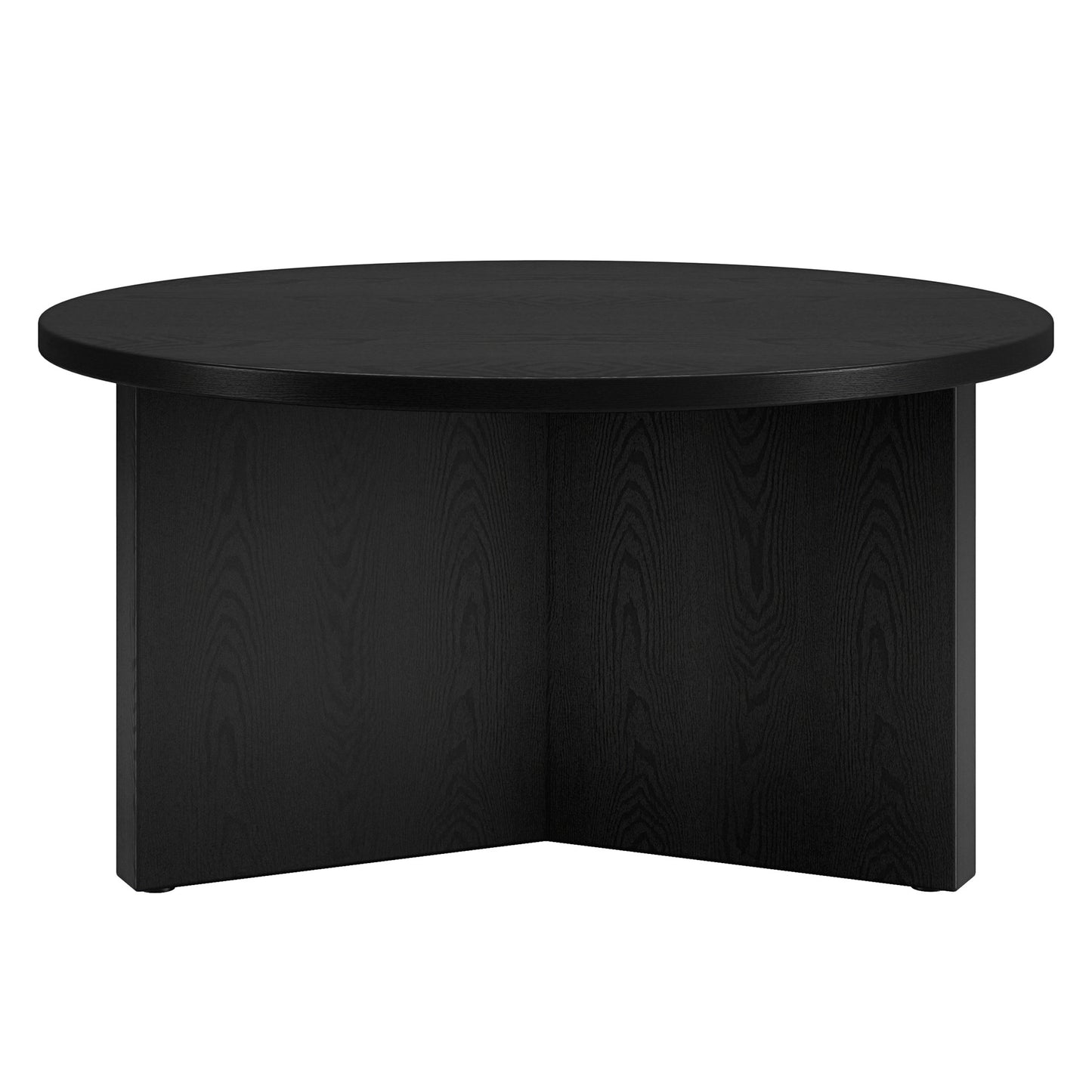 Black Round Coffee Table By Homeroots | Coffee Tables | Modishstore - 3