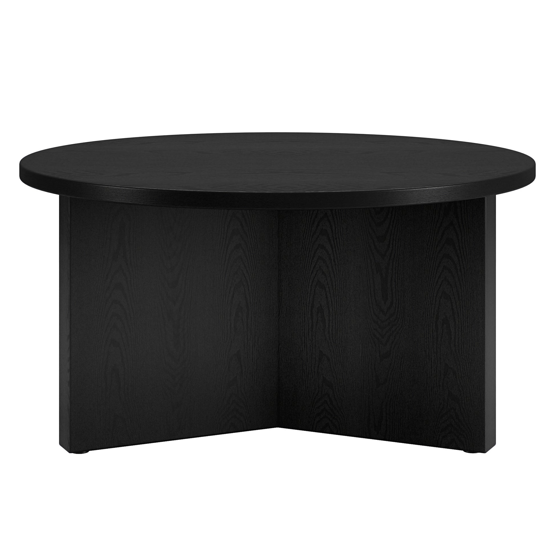 Black Round Coffee Table By Homeroots | Coffee Tables | Modishstore - 3