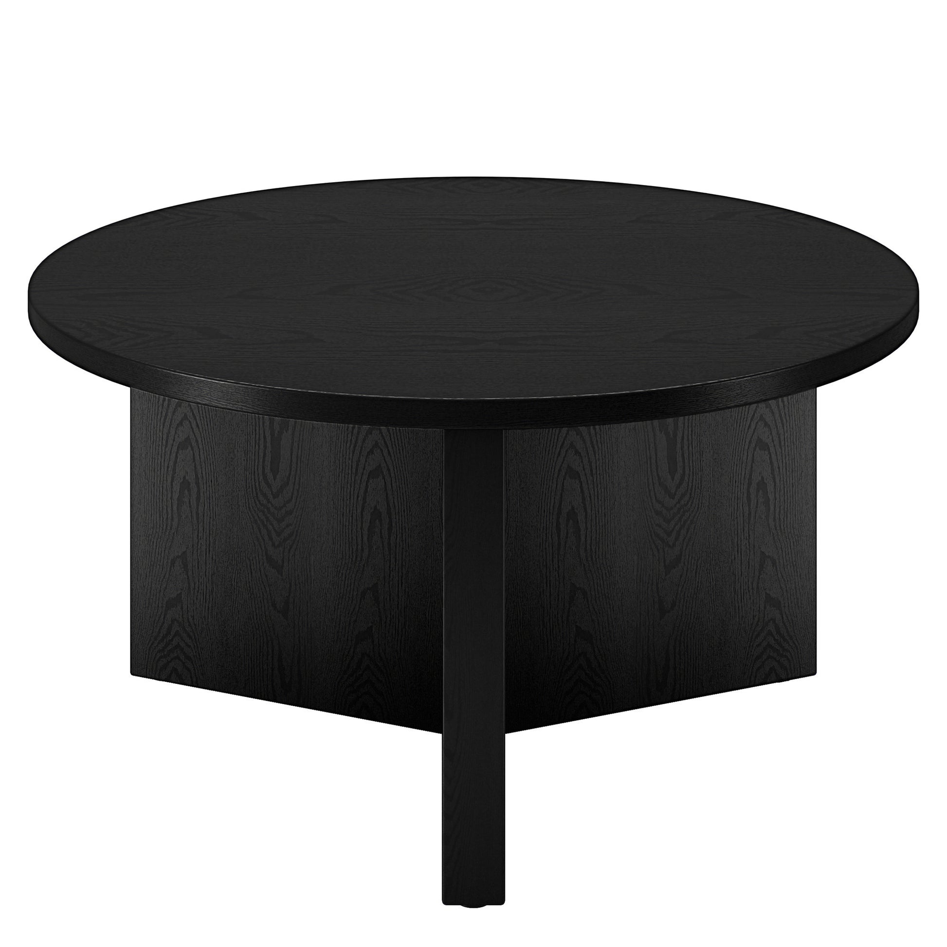 Black Round Coffee Table By Homeroots | Coffee Tables | Modishstore - 5