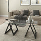 Black Glass And Steel Coffee Table By Homeroots | Coffee Tables | Modishstore - 7