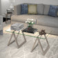 Clear Glass And Steel Coffee Table By Homeroots | Coffee Tables | Modishstore - 6