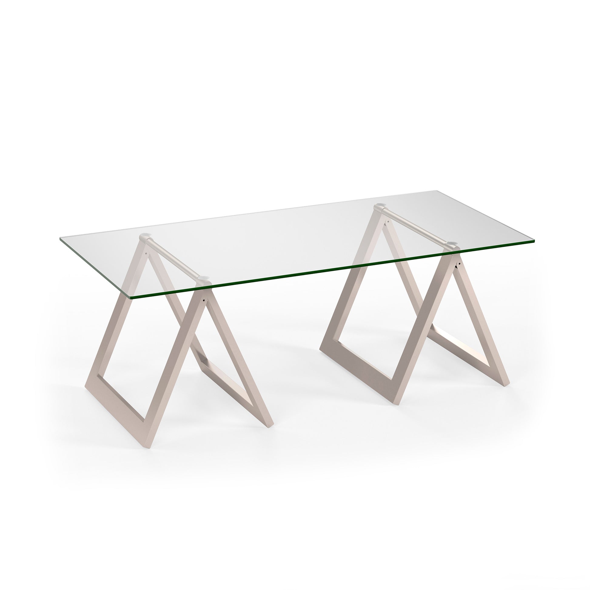 Clear Glass And Steel Coffee Table By Homeroots | Coffee Tables | Modishstore - 4