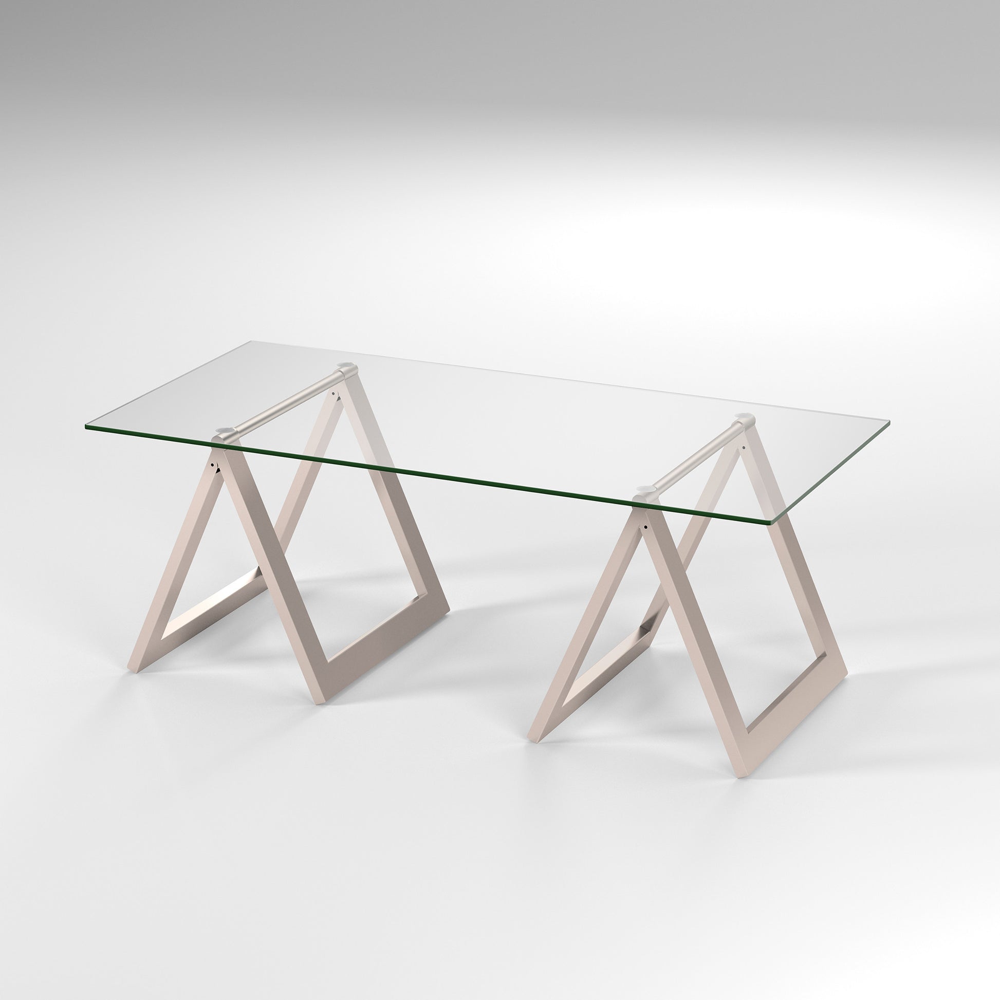 Clear Glass And Steel Coffee Table By Homeroots | Coffee Tables | Modishstore - 5