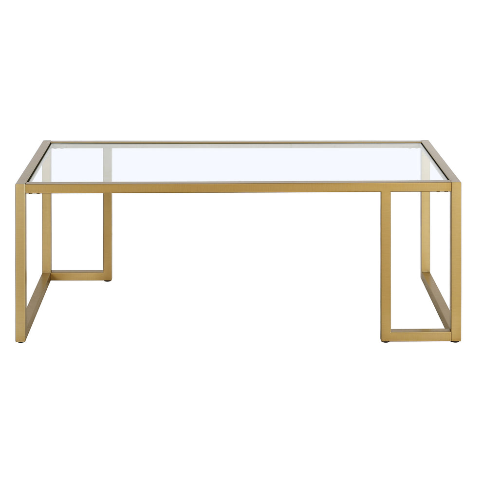 Gold Glass And Steel Coffee Table By Homeroots | Coffee Tables | Modishstore - 3