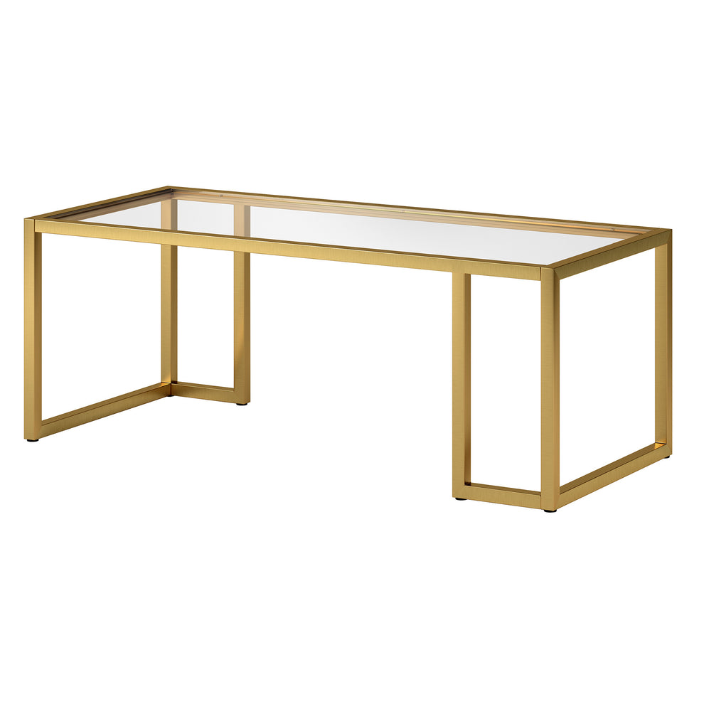 Gold Glass And Steel Coffee Table By Homeroots | Coffee Tables | Modishstore - 4