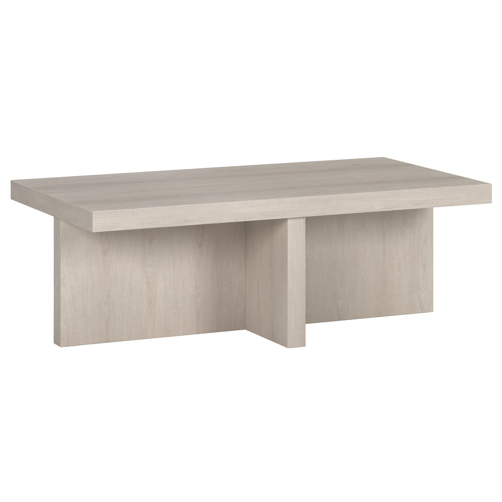 Alder White Wood Coffee Table By Homeroots | Coffee Tables | Modishstore - 2