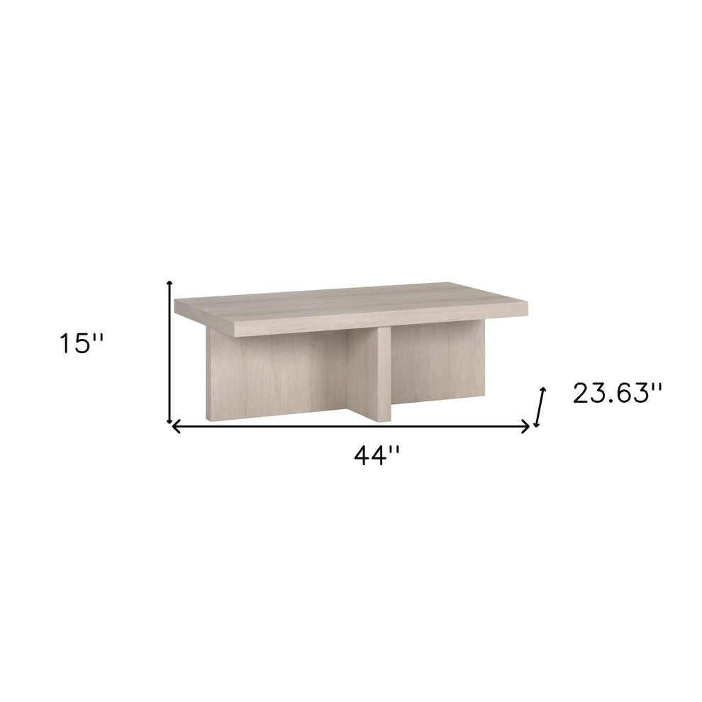 Alder White Wood Coffee Table By Homeroots | Coffee Tables | Modishstore - 6