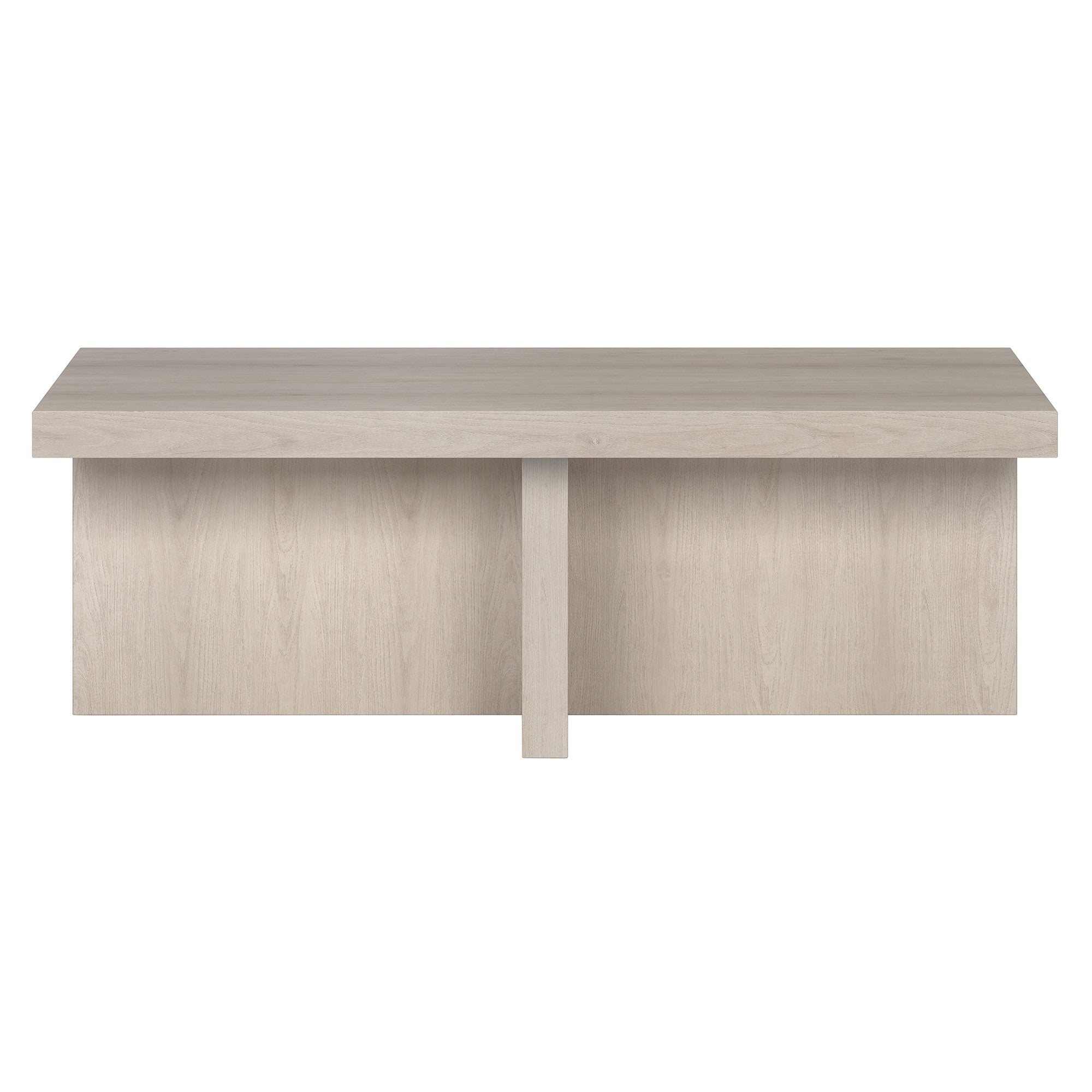 Alder White Wood Coffee Table - Thumbnail 5