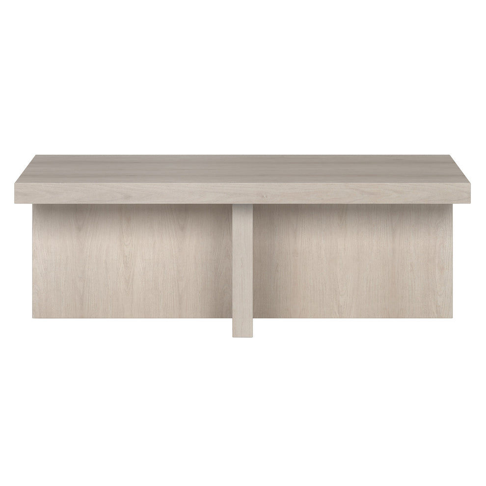 Alder White Wood Coffee Table By Homeroots | Coffee Tables | Modishstore - 3