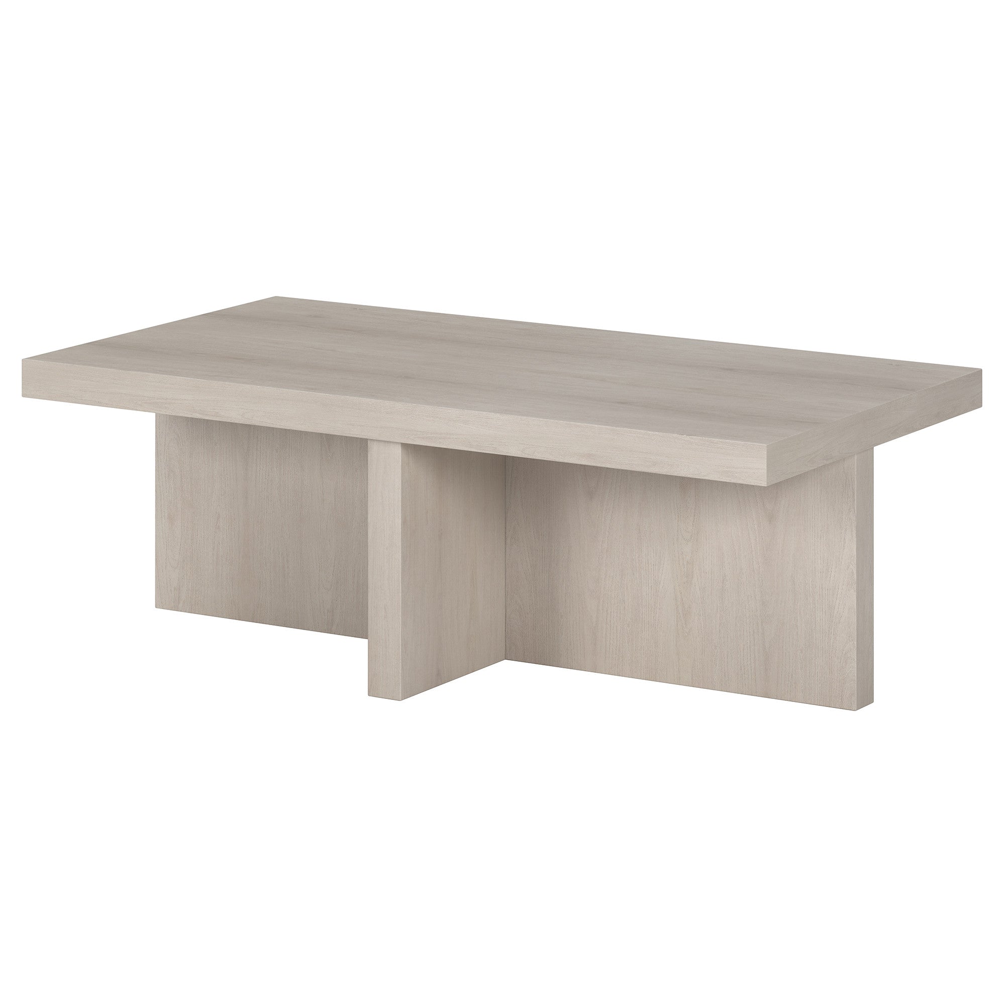 Alder White Wood Coffee Table - Thumbnail 2