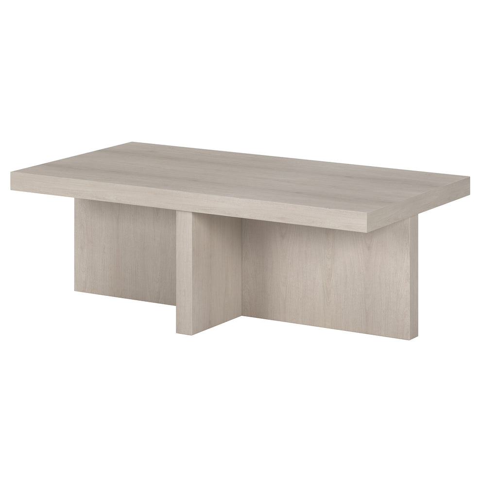 Alder White Wood Coffee Table By Homeroots | Coffee Tables | Modishstore - 4
