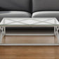 Silver Glass And Steel Coffee Table By Homeroots | Coffee Tables | Modishstore - 1