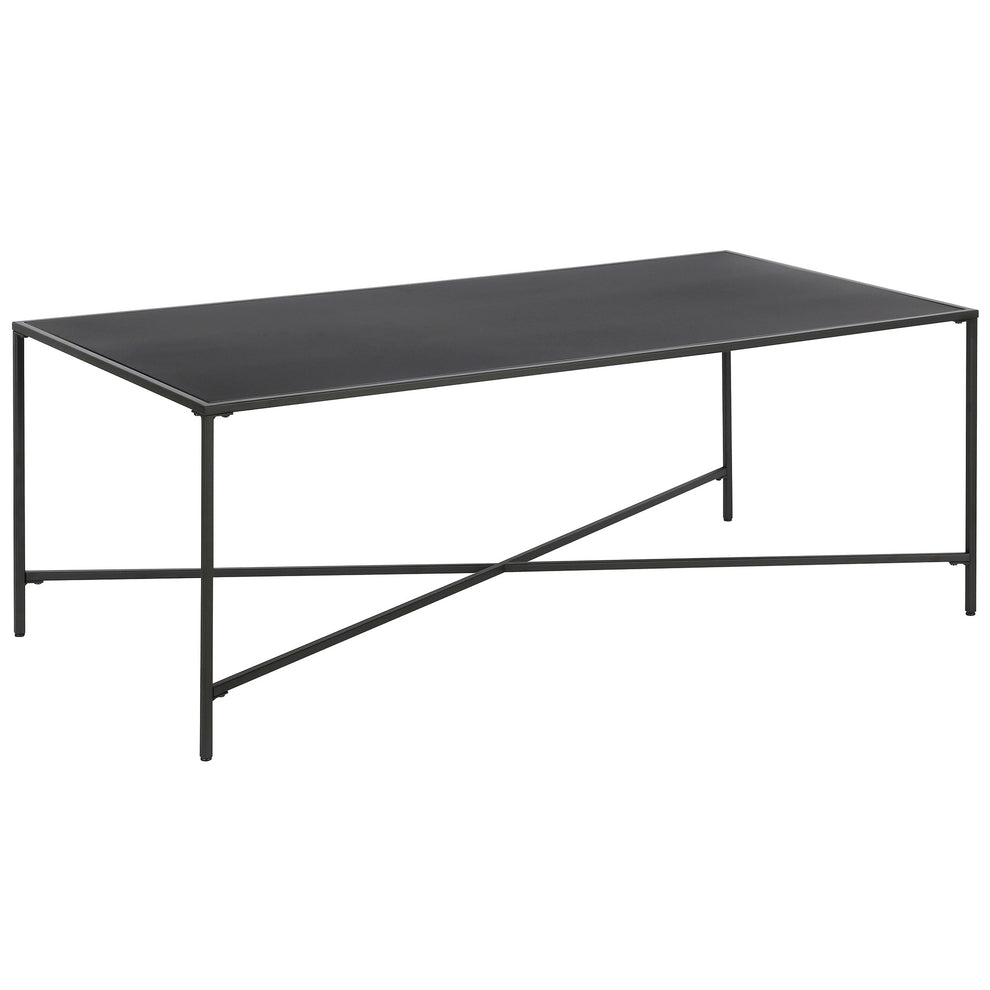 Black Steel Coffee Table By Homeroots | Coffee Tables | Modishstore - 2