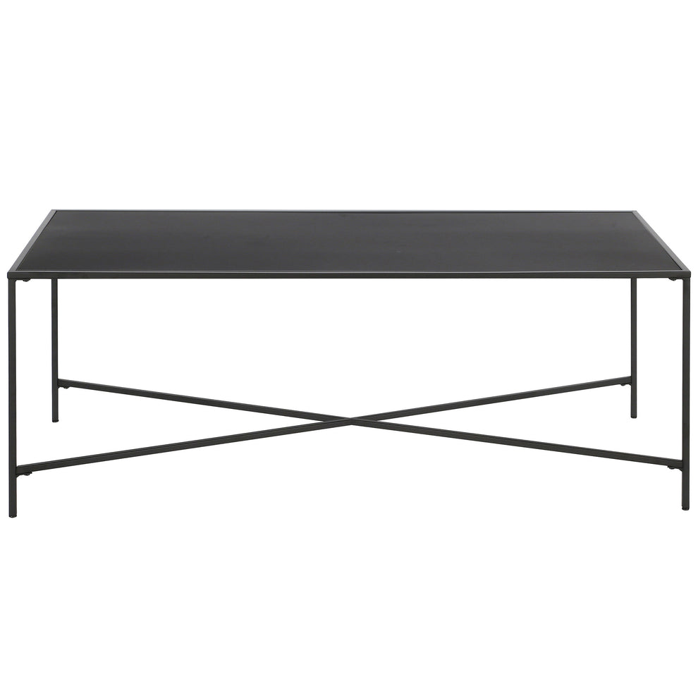 Black Steel Coffee Table By Homeroots | Coffee Tables | Modishstore - 7