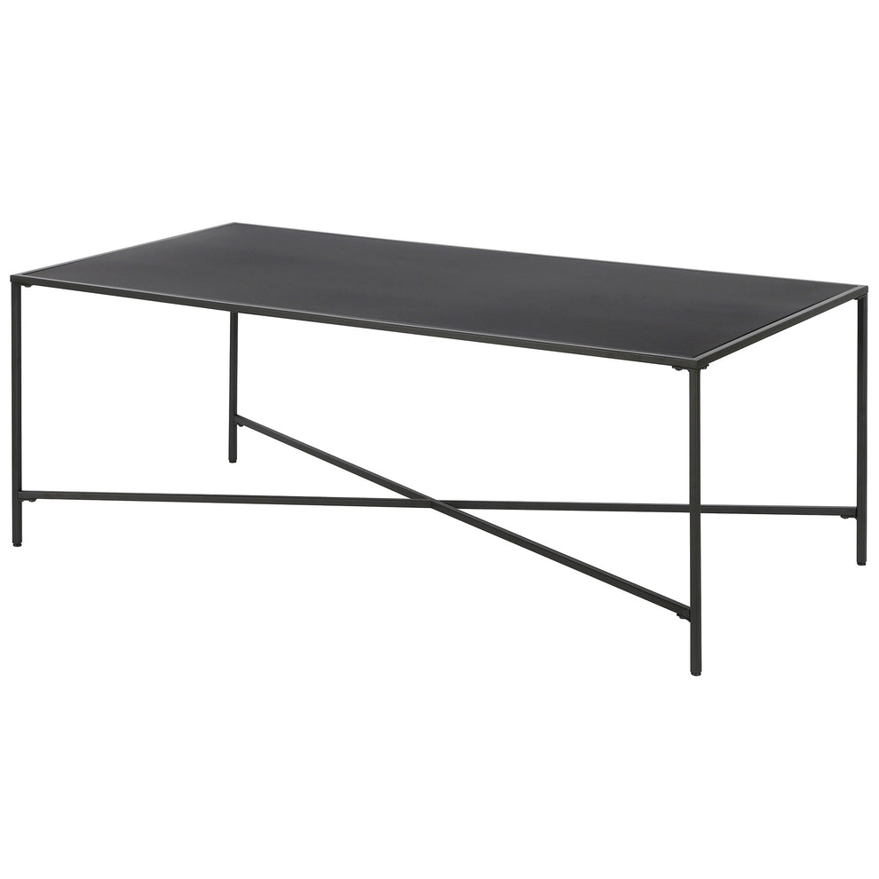 Black Steel Coffee Table By Homeroots | Coffee Tables | Modishstore - 3