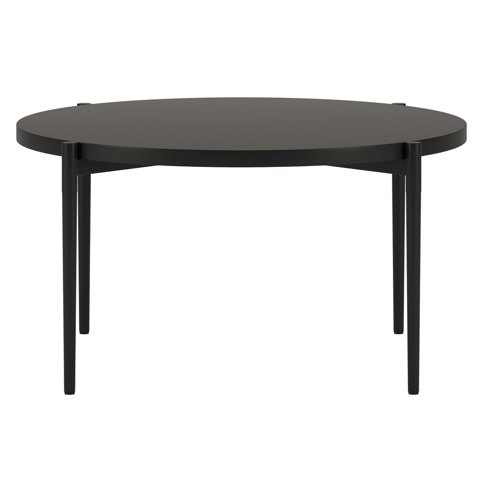 Black Steel Round Coffee Table By Homeroots | Coffee Tables | Modishstore - 2