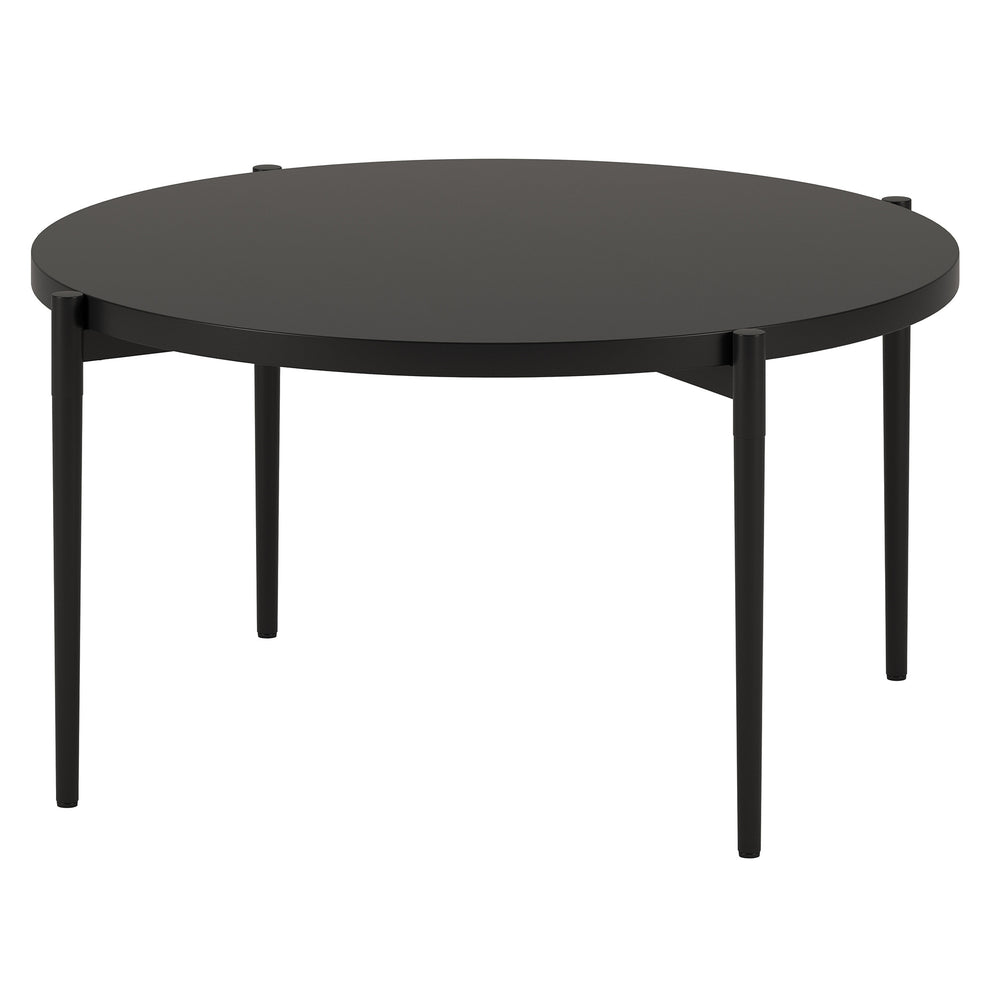 Black Steel Round Coffee Table By Homeroots | Coffee Tables | Modishstore - 3