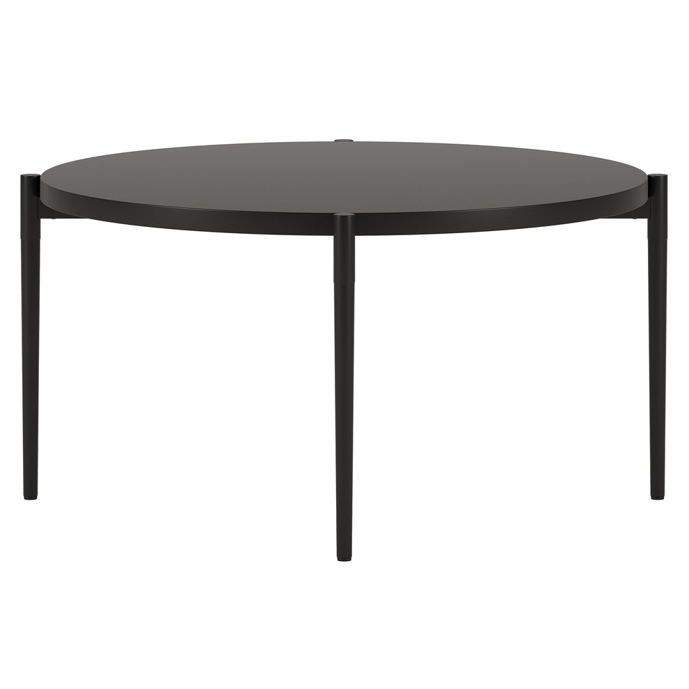 Black Steel Round Coffee Table By Homeroots | Coffee Tables | Modishstore - 4