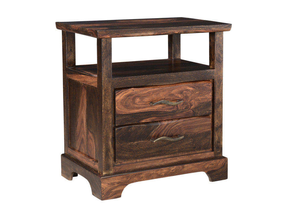 HomeRoots Two Drawer Nightstand