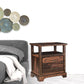 Dark Brown Two Drawer Solid Wood Nightstand By Homeroots | Nightstands | Modishstore - 1