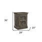 Distressed Brown Solid Wood Nightstand By Homeroots | Nightstands | Modishstore - 4
